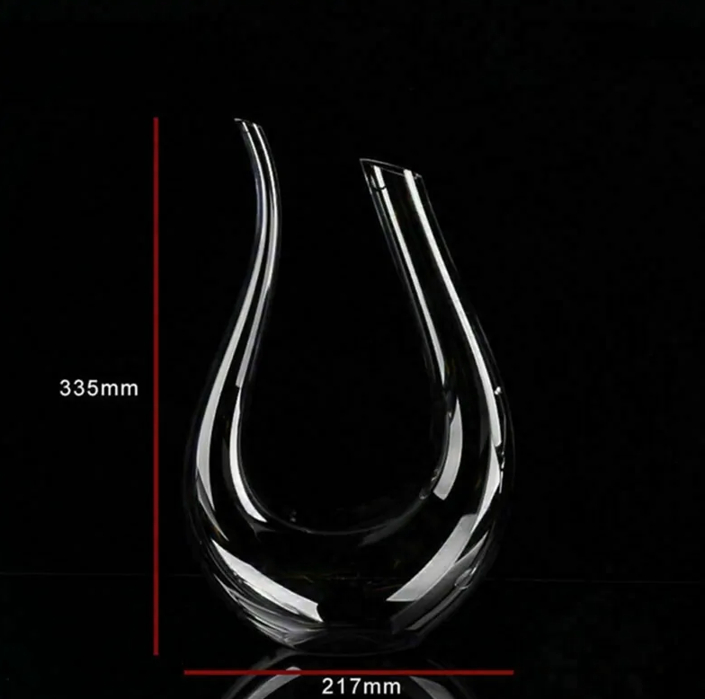 Decantador de vino en forma de U de cristal de 1500 ml