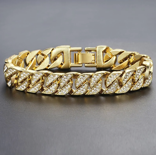 Pulsera cubana Miami Gold Curb