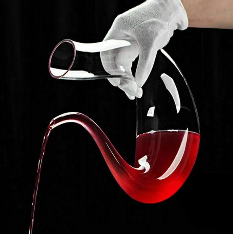 Decantador de vino en forma de U de cristal de 1500 ml