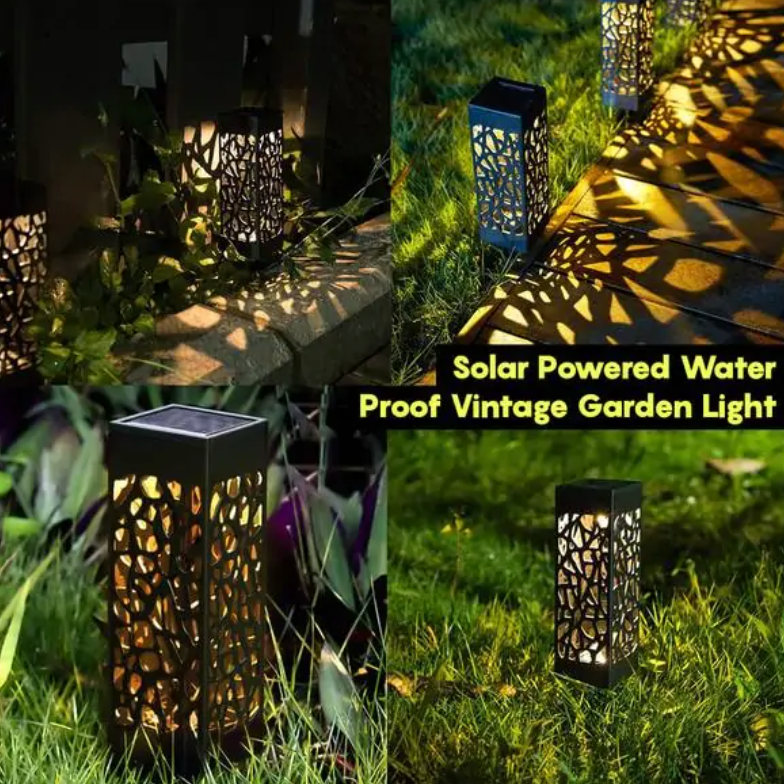 Luz de jardín vintage impermeable con energía solar